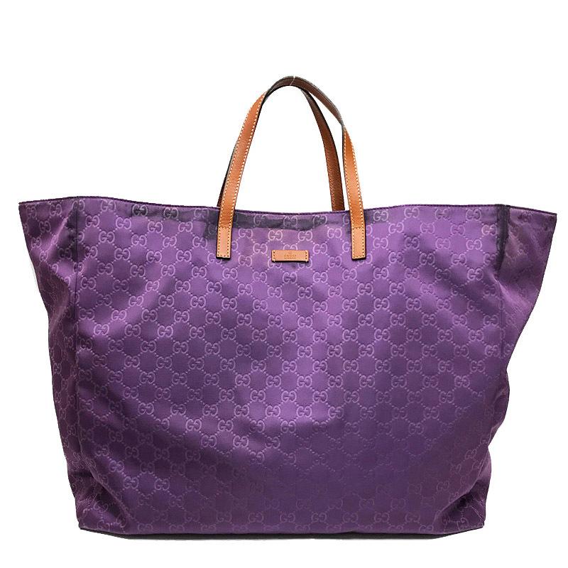 グッチ Gg キャンバス トート バッグ レディース メンズ 男女兼用 パープル 紫 ナイロン キャンバス 保存袋付き Gucci 大きいバッグ 中古 ブランドリサイクル マルク 通販 Yahoo ショッピング