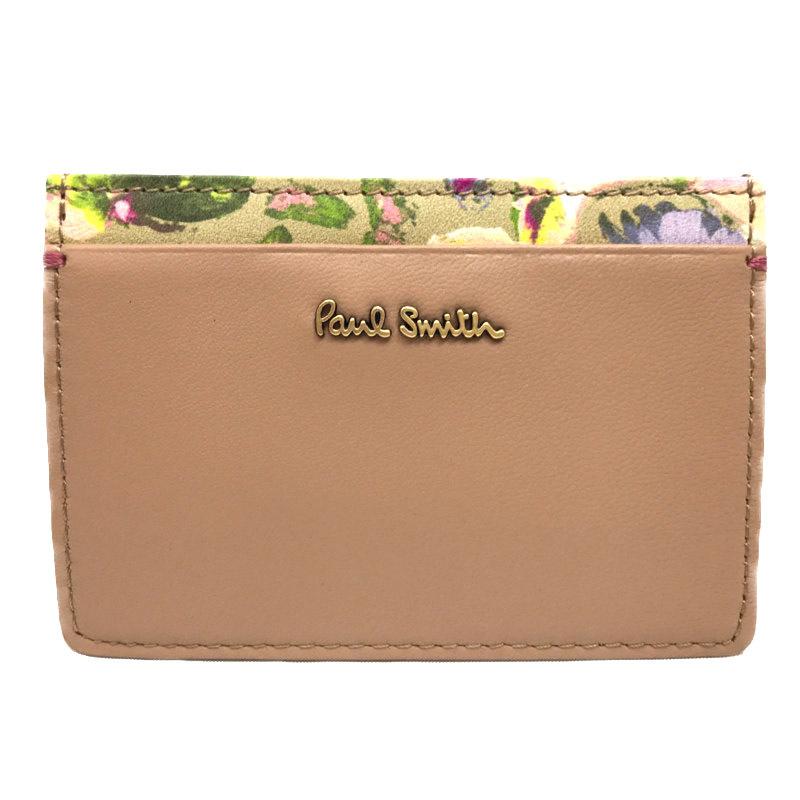 ポールスミス Paul Smith パスケース 定期入れ Icカード カードケース 未使用 本革 レザー 花柄 フラワー ベージュ レディース Pwa110 ブランドリサイクル マルク 通販 Yahoo ショッピング