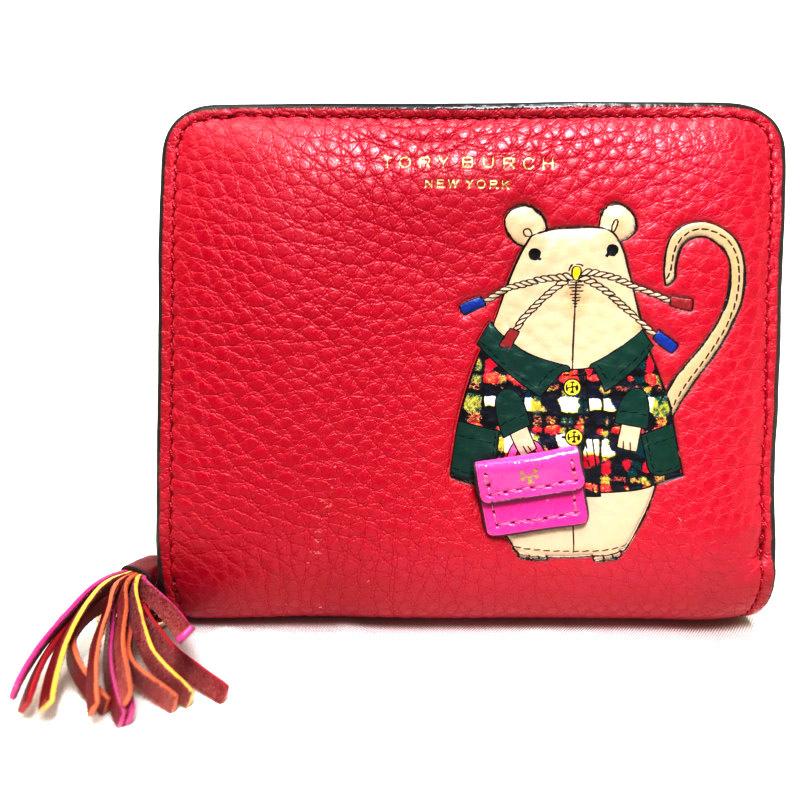 値引 トリーバーチ Tory Burch 二つ折り 財布 リタ ザ ラット コンパクト ラウンドファスナー小銭入 ピンク レザー レディース 美品 中古 エッセンシャルズ Skylanceronline Com