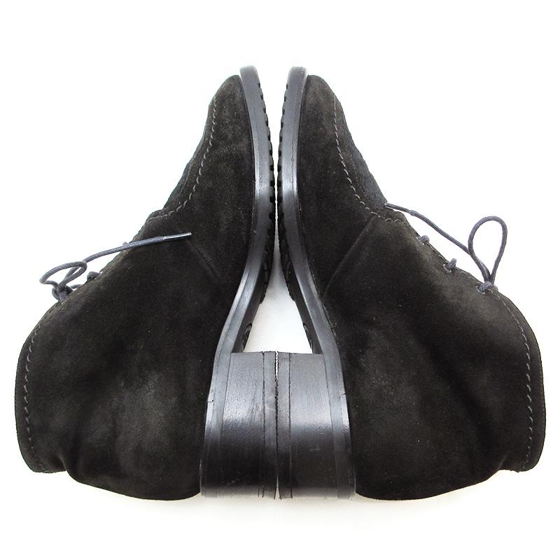 中古 美品 古着 BALLY バリーショートブーツ ハラコレザー ダーク 
