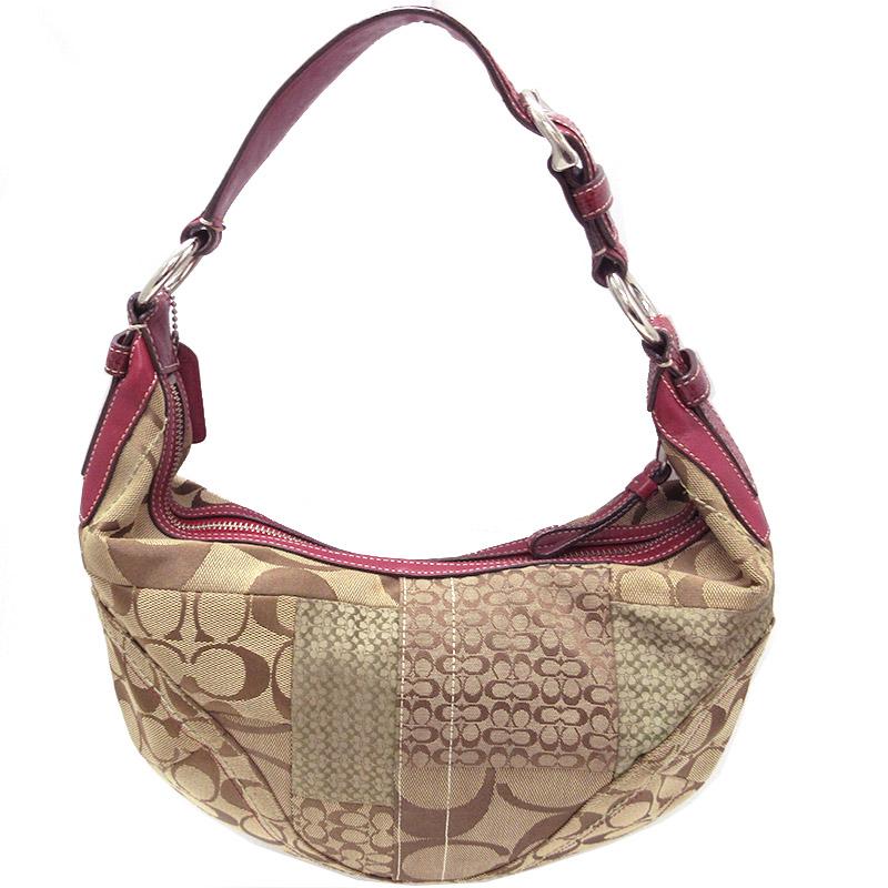 美品 コーチ COACH パッチワーク 肩掛け セミショルダーバッグ 060 