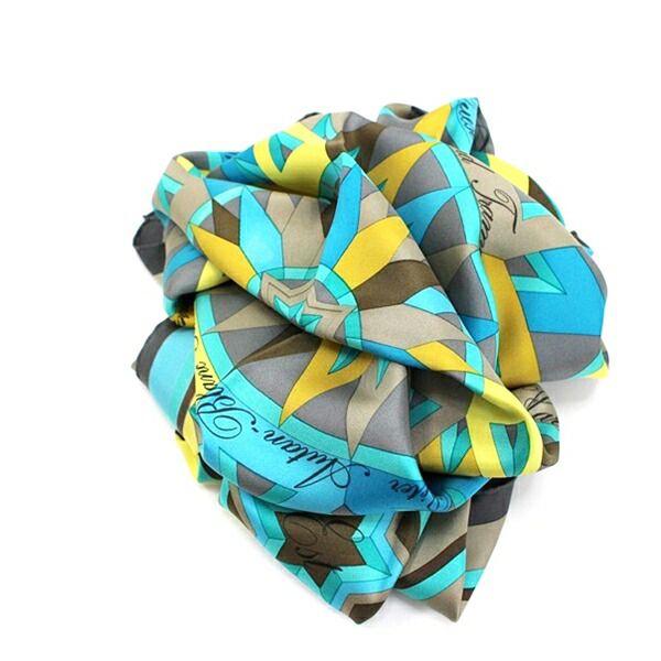 ☆ エルメス シルク スカーフ カレ90 マルチカラー la rose des vents 