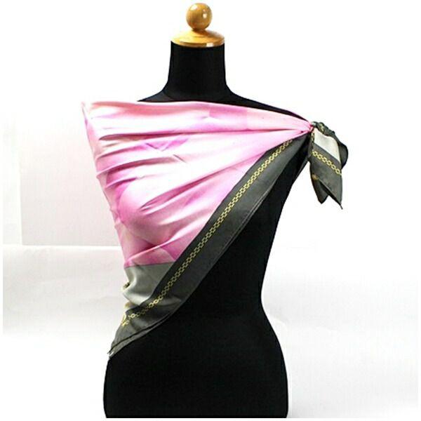 ⭐️箱つき　カルティエ　must de Cartier ロゴ　スカーフ ピンク ⭐️箱つき カルティエ must de Cartier ロゴ スカーフ ピンク