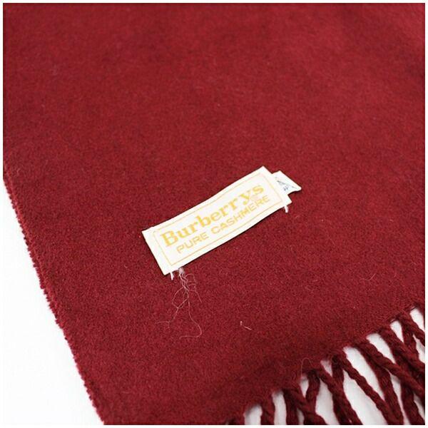 BURBERRY ☆ バーバリー カシミヤ マフラー ワインレッド 無地 BURBERRY ☆ バーバリー カシミヤ マフラー ワインレッド 無地