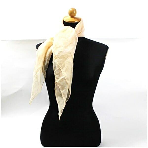 ☆ サルバトーレフェラガモ シルク スカーフ ライトベージュ 花柄 中古  