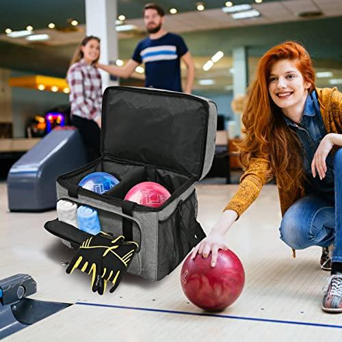 大注目】ボウリング バッグ 2個用 ボウリング用品 収納 取り外し可能な