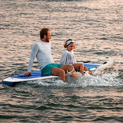 Abahub sup ボード インフレータブル パドルボード 長320cm 幅78cm 厚15cm 耐荷重量150kg 調整可能なパドル付き ブ ブルー