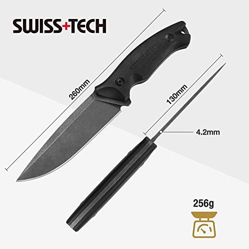日本製SWISS TECH シースナイフ アウトドア キャンプ G10ハンドル 防災