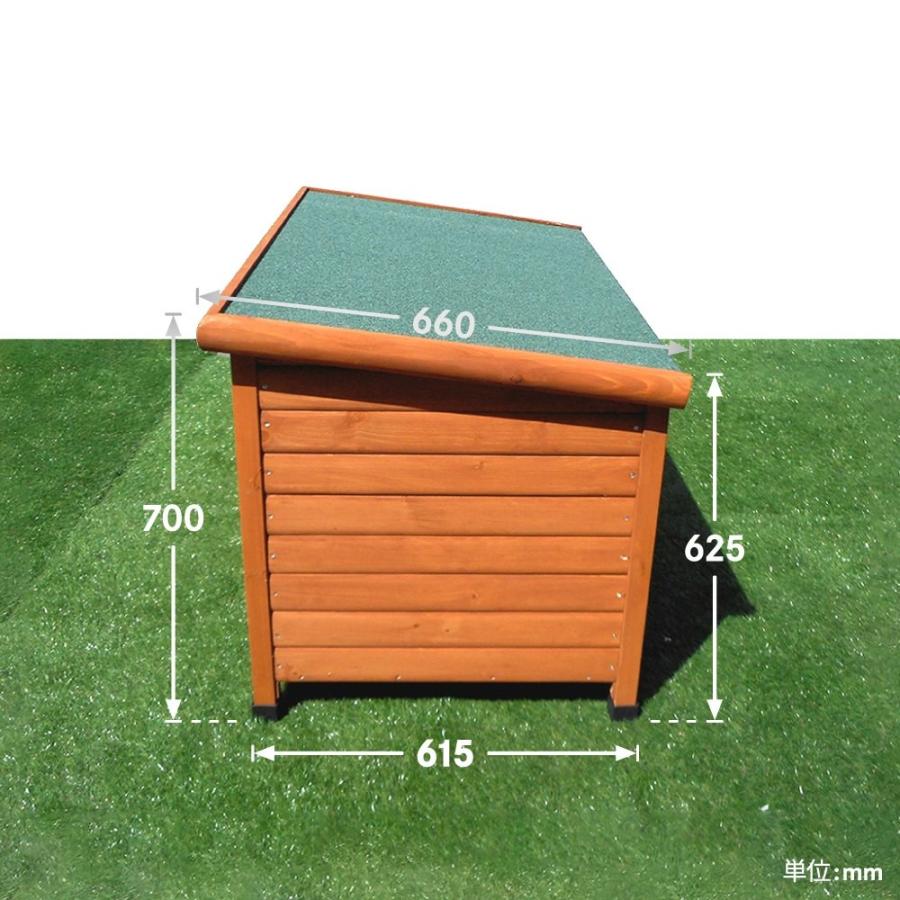 犬小屋 片屋根木製犬舎 Mサイズ 屋外 中型犬 DHW1018-M 組立品 アーク