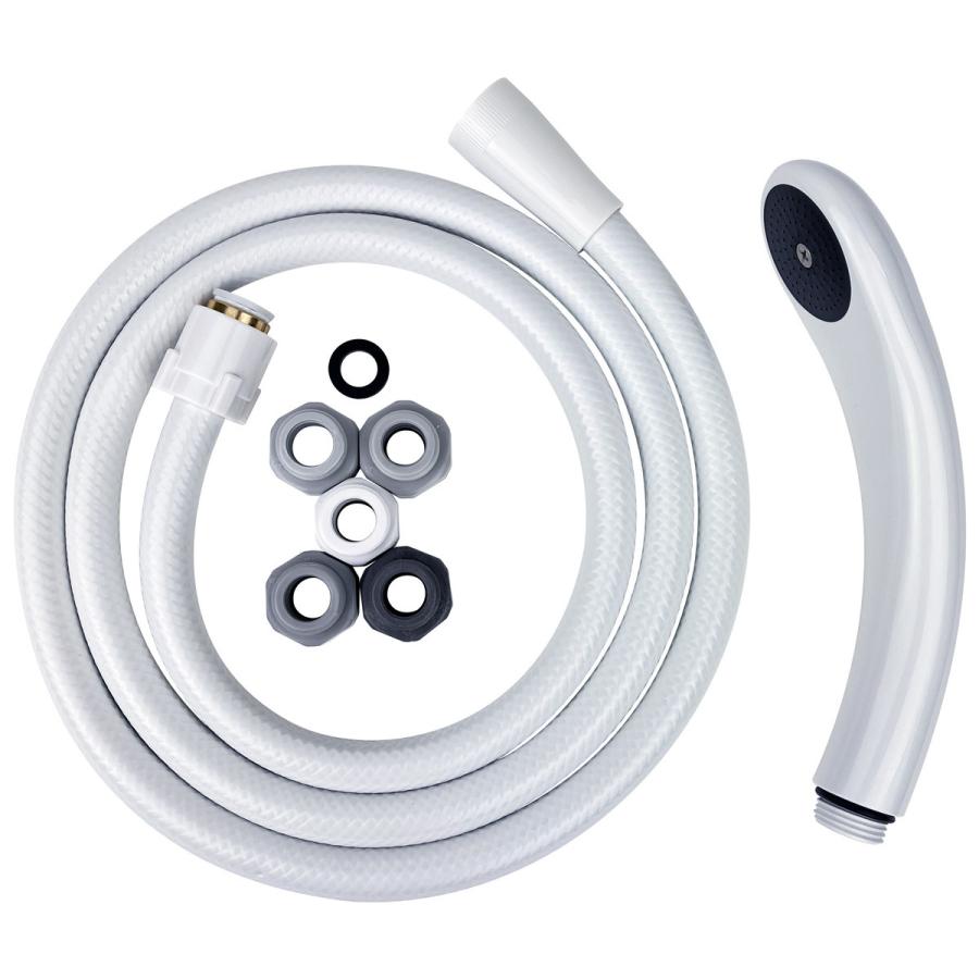 ホワイトシャワーヘッドセット 低水圧用シャワーヘッドセット 約1.6m ホワイト アークランズ