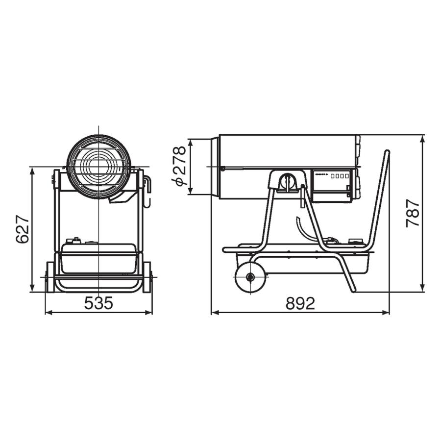 オリオン ジェットヒーター スポットヒーター HPE250 「大型便・時間