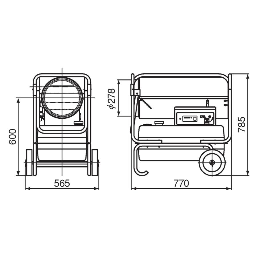 オリオン ジェットヒーター スポットヒーター HPE310-L 「大型便・時間