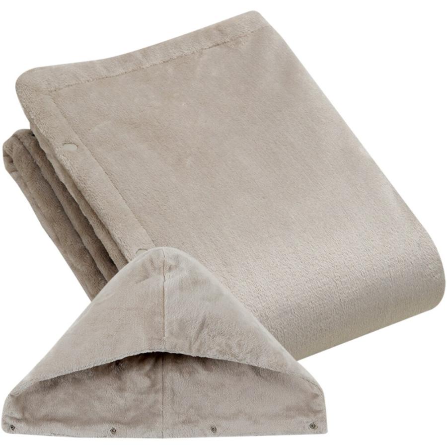 広電 電気ひざかけ毛布 ホットローブタイプ フード付き 140×80 CWH141G