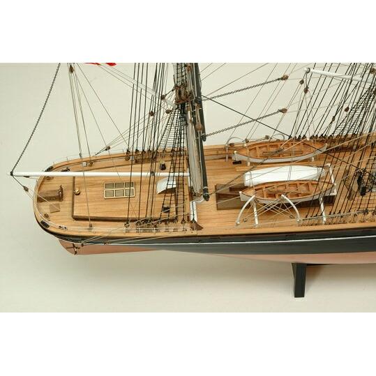 木製帆船模型 1/100カティサーク スタンド付き 木製帆船模型 1/100カティサーク 帆付（1/100スケール・全長 869mm