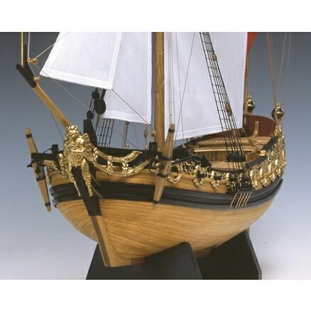 ウッディジョー 木製帆船模型 1/64 チャールズヨット_1