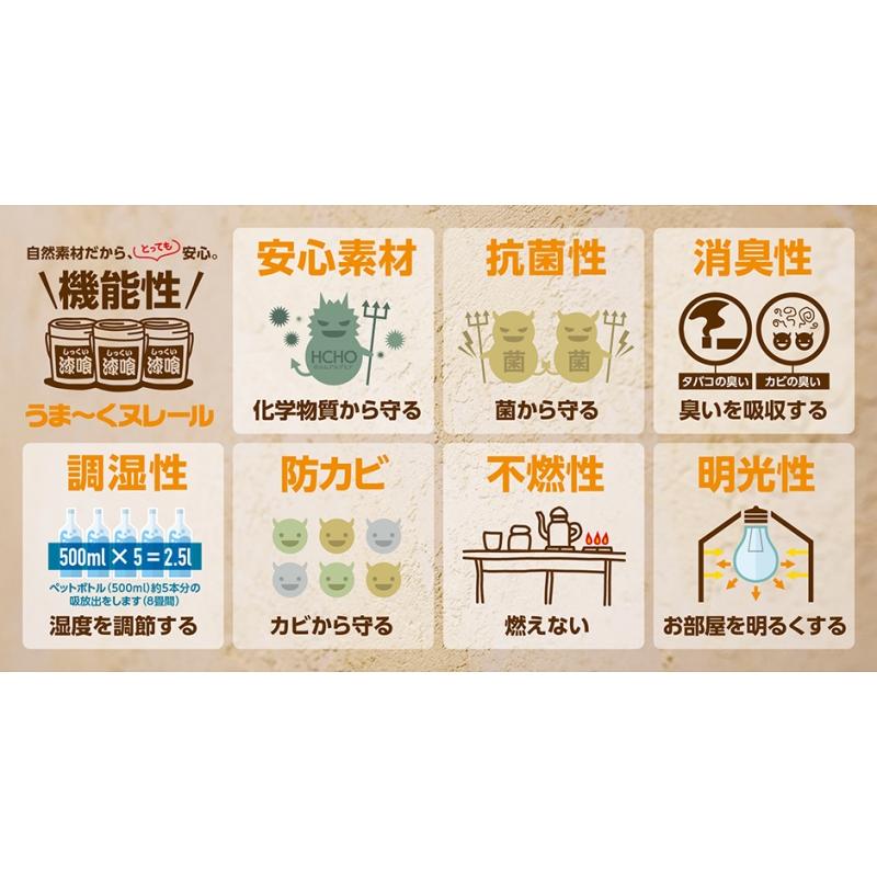 漆喰うま〜くヌレール 18kg 黄土色 日本プラスター うまくヌレール DIY 壁紙