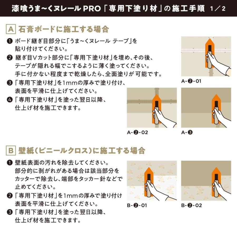 漆喰うま〜くヌレールPRO 専用下塗り材 18kg 日本プラスター うまく
