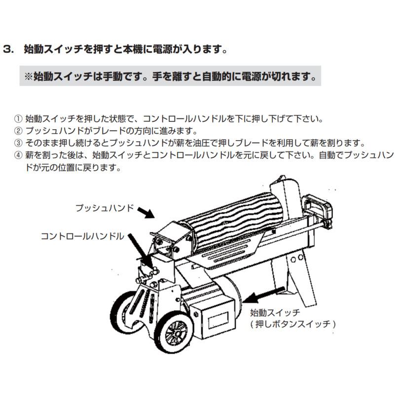 シンセイ 薪割り機 LS-4t 「メーカー直送・代引不可」｜lamd2｜07