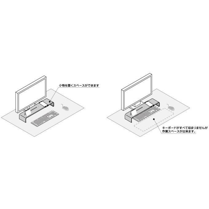 田窪工業所 パソコン小物ラック 幅54cm ブラック PCK-54KM｜lamd2｜03