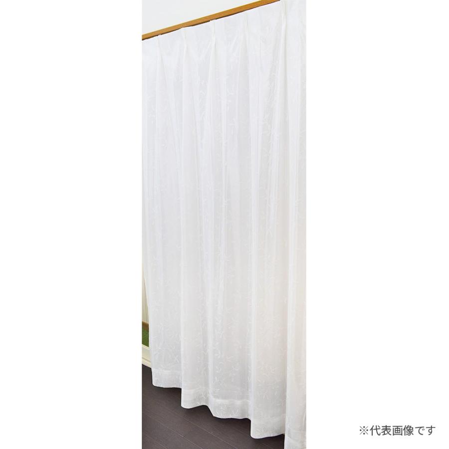 アイボリーレースカーテン 2枚入　遮光裏地付き 採光性裏地付レースカーテン 巾100x丈198cm アイボリー 2枚入 163120