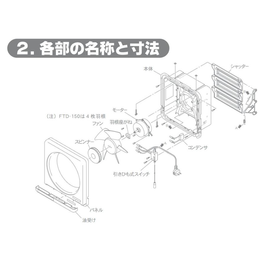 高須産業 スタンダード 換気扇 連動式シャッター Ftd 250 25cm 5枚羽根 Arcland Online Paypayモール店 通販 Paypayモール