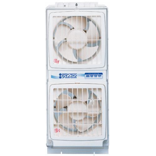 ウィンドゥツインファン同時給排形窓用換気扇FMT-200SM 高須産業 ウィンドウツインファン 同時給排気窓用換気扇 FMT-200P 引き