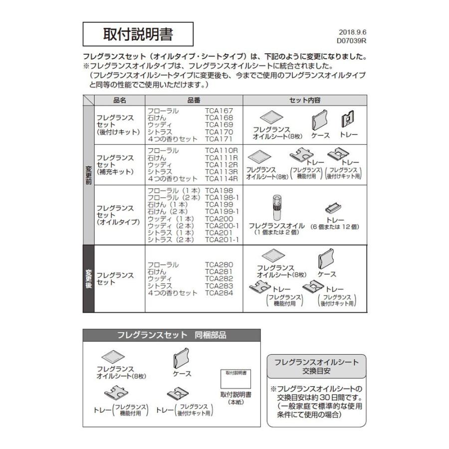 Toto フレグランスセット トレンド 石けん ウォシュレットパーツ Tca281