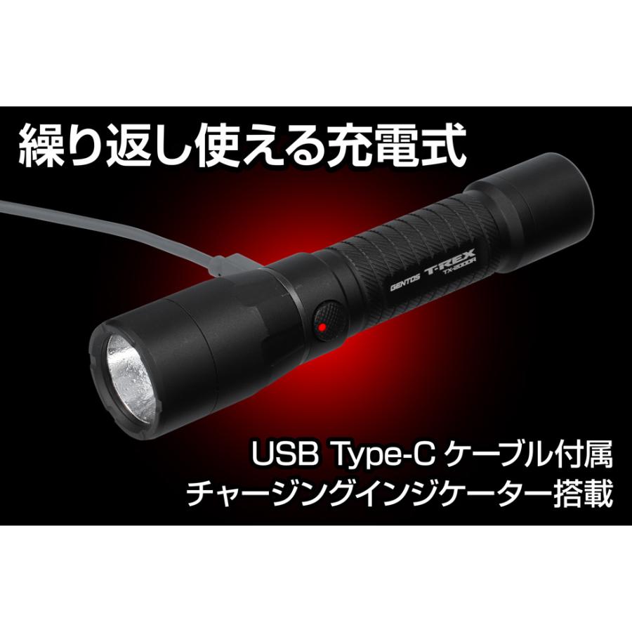ジェントス T-REXシリーズ 充電式フラッシュライト TX-2000R_2