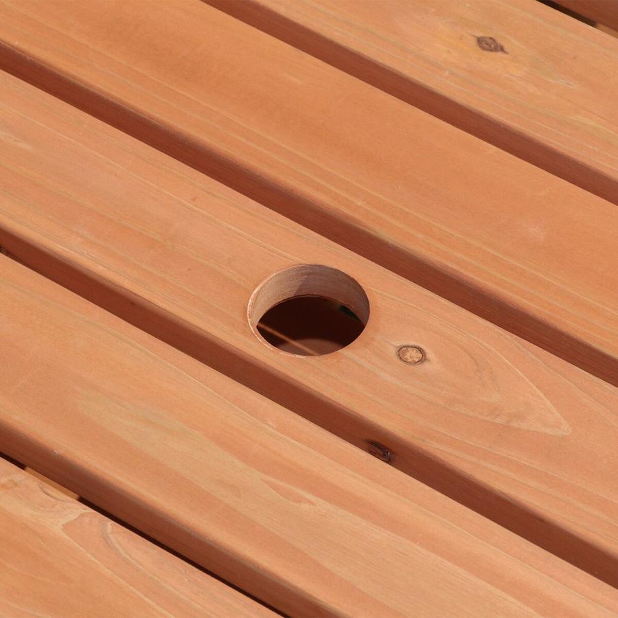 不二貿易 杉材BBQテーブル＆ベンチセット ミニ コンロスペース付 SD20