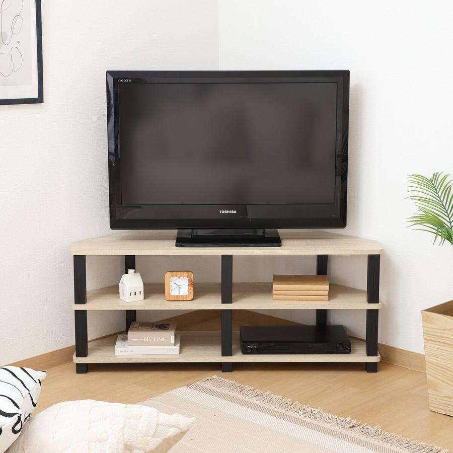 フィット コーナーTV台 オーク 不二貿易 フィット コーナーTV台 オーク FBC615 「メーカー直送・代引