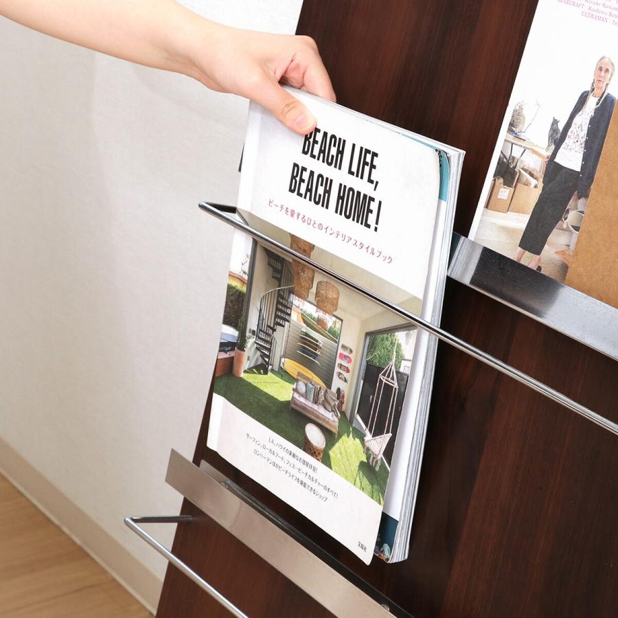 不二貿易 ウッドマガジンラック デコール 5段 ワイド HGL-5814