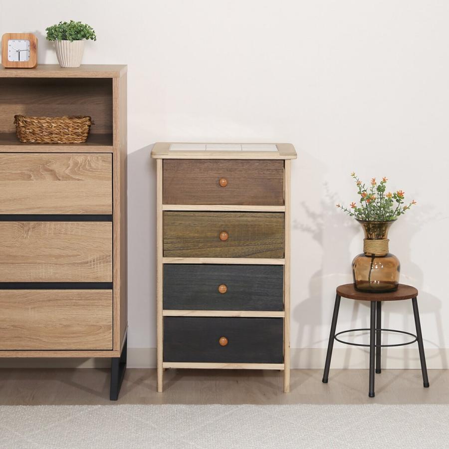 【新品・送料無料】桐製 マルチカラフル4段ボックス シンクエ 2 不二貿易 桐製 マルチカラフル4段ボックス シンクエ 2 COLOR HF05-003