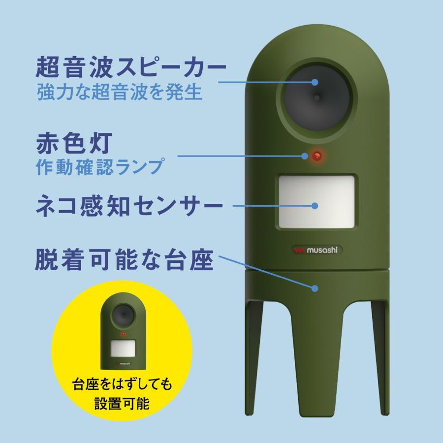 ムサシ 猫しっし 猫よけ 超音波スピーカー REP-600 : Arclands Online