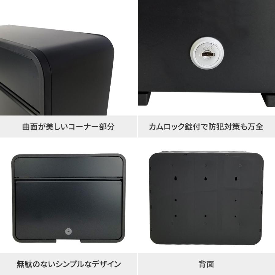 ばら　ｓ グリーンライフ スチール家庭用郵便ポスト 「マッドブラック