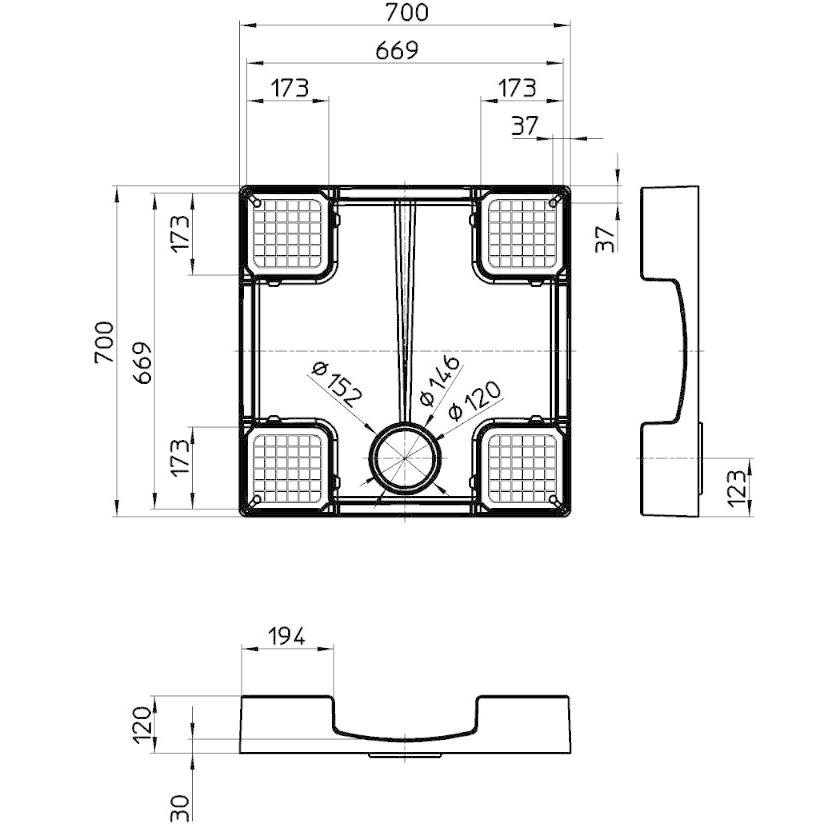 サンエイ SANEI 洗濯機パン H5412-W-700 : Arclands Online 2号館