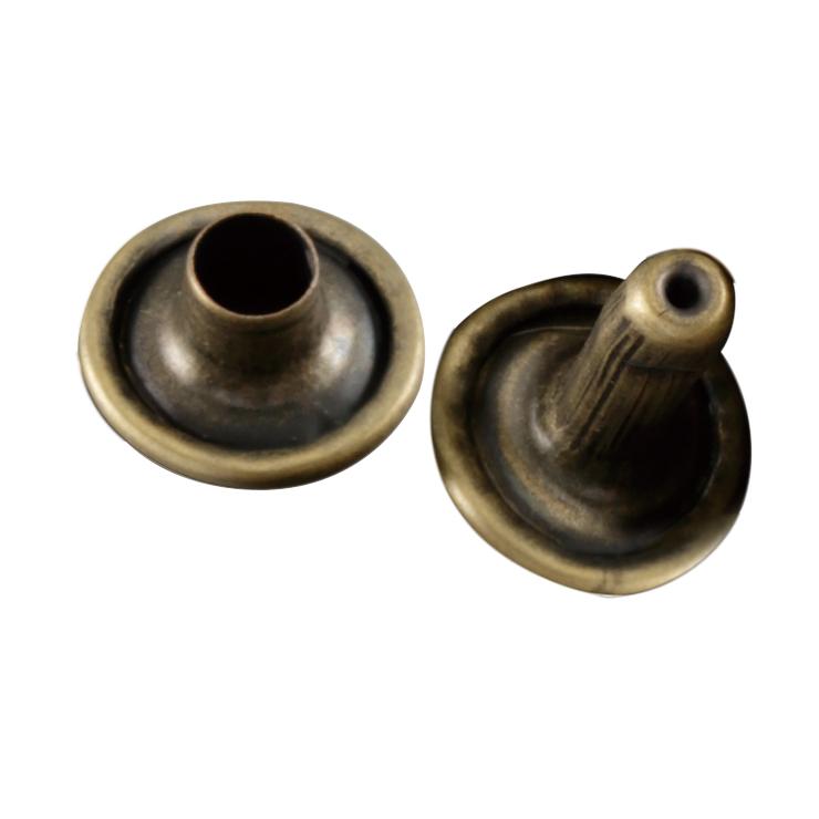 ファミリーツール FAMILY TOOL 大カシメ 金ブロンズメッキ 9mm 足長8.5