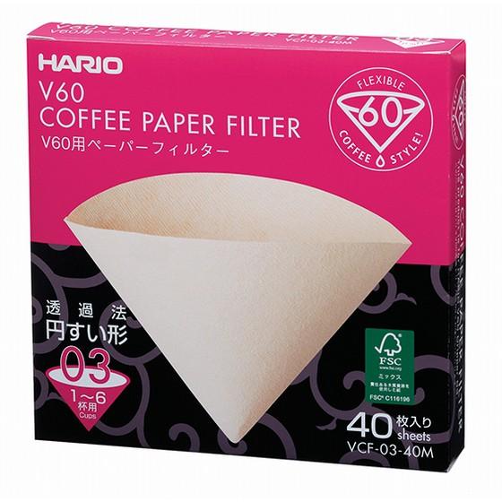 (未使用･未開封品)　HARIO(ハリオ)　V60用ペーパーフィルター 03W 100枚　VCF-03-100W　10個セット 0pbj0lf HARIO ハリオ V60ペーパーフィルター03M 40枚入り VCF-03-40M