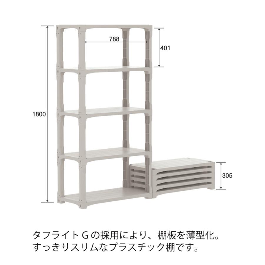 「法人限定」サンコー TLプラスチック棚9045 Aグレー 806931-01 「メーカー直送・代引不可・置配不可」の画像