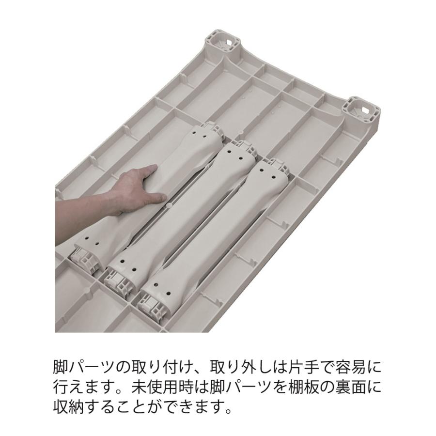 「法人限定」サンコー TLプラスチック棚9045 Aグレー 806931-01 「メーカー直送・代引不可・置配不可」の画像