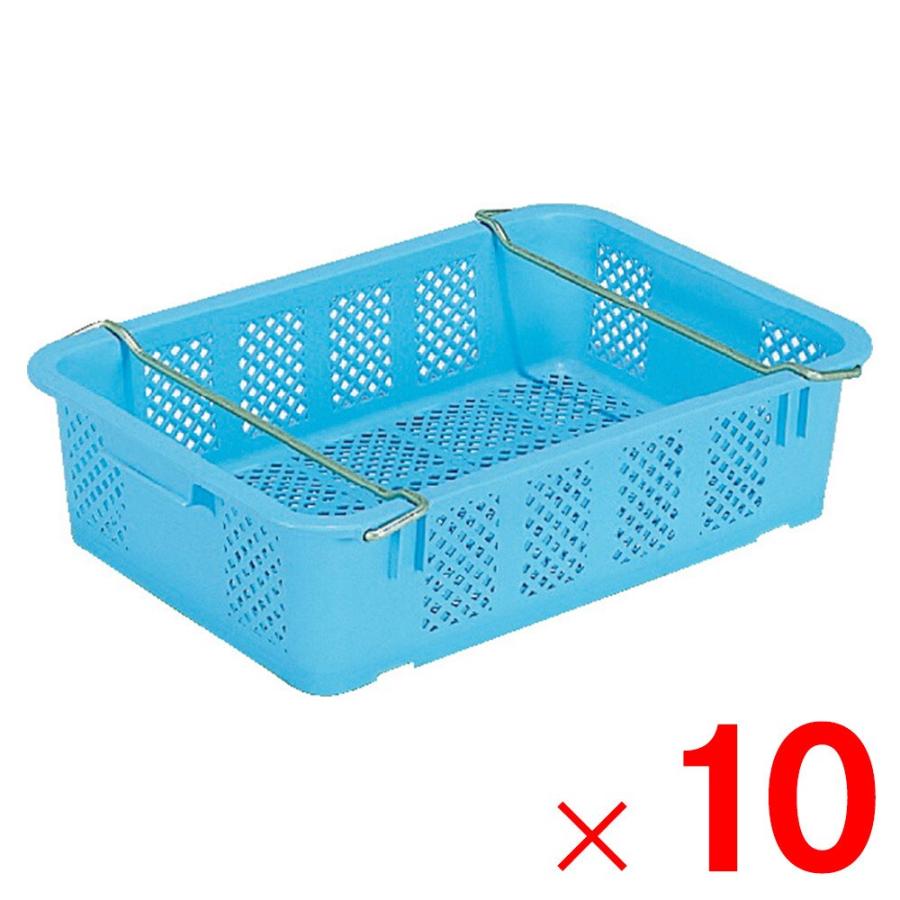 法人限定」サンコー サンテナー A#40 PE ハンドル付 ライトブルー