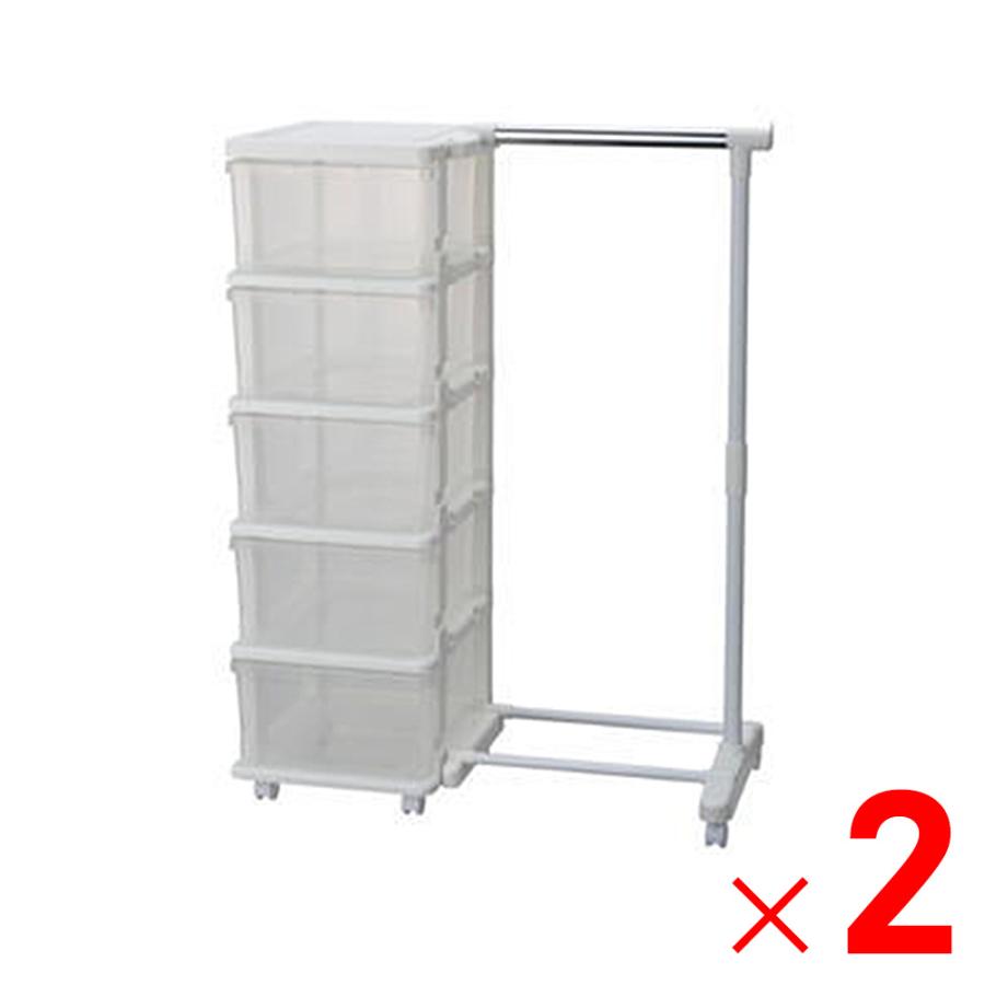 JEJ シーズユニット5段 ハンガー付 クリア×2個 ケース販売 | 