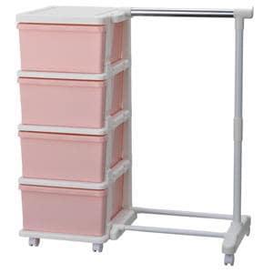 JEJ カラーシーズユニット4段 ハンガー付 ピンク×3個 ケース販売 |  | 01