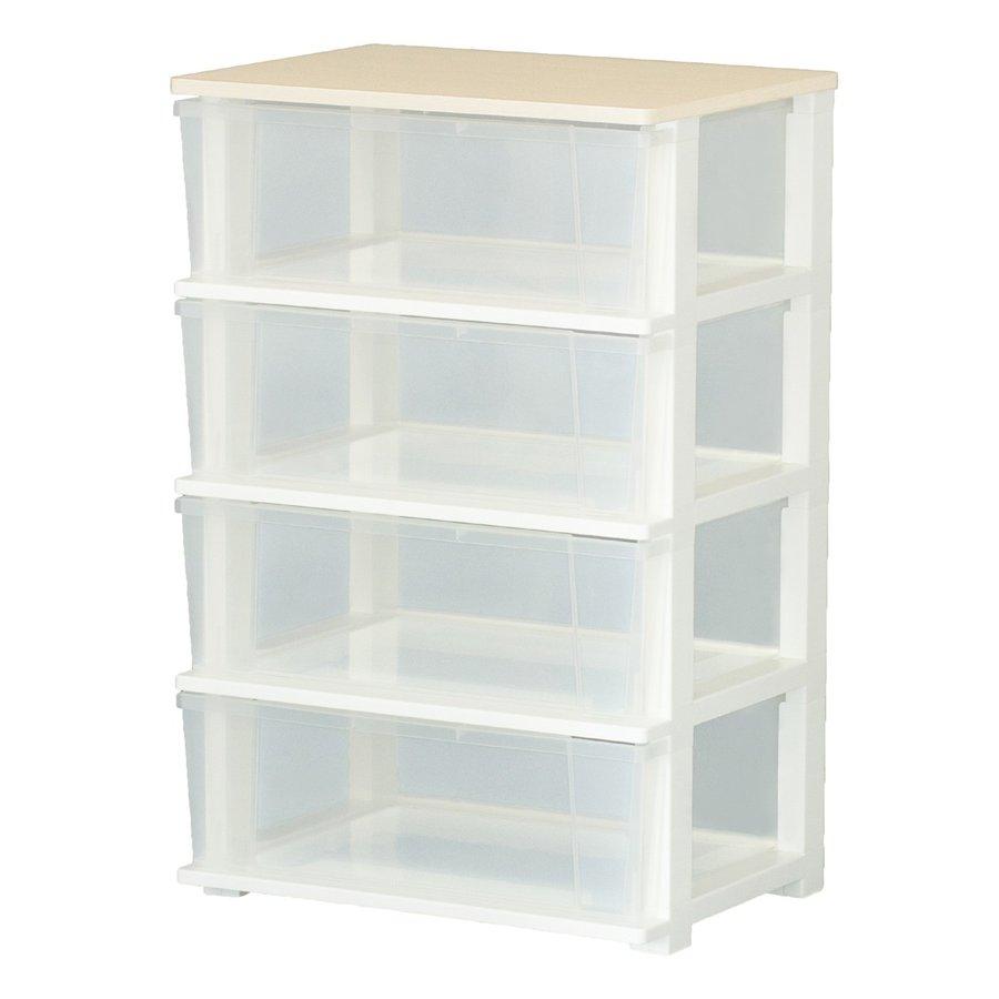 JEJ ピット 木製天板 ワイドチェスト 4段×2個 ケース販売 |  | 01