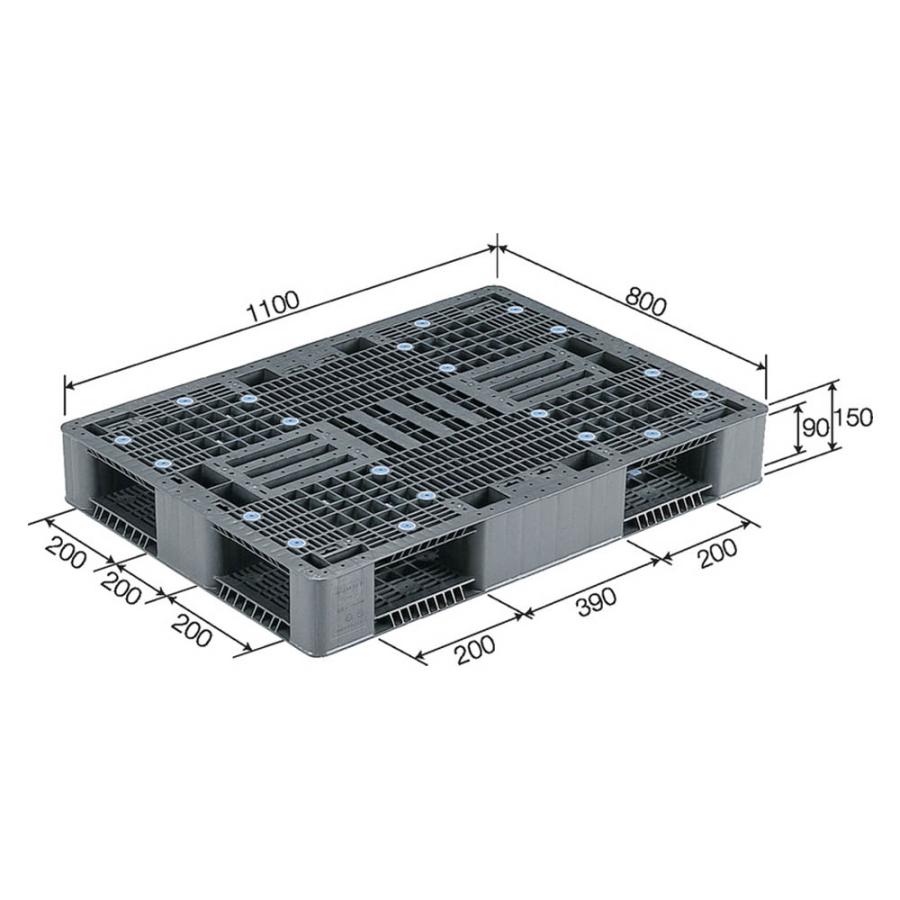 「法人限定」サンコー パレット R4-811-2 グレー 808806-00 ×2個 セット販売 「メーカー直送・代引不可・置配不可」 |  | 02