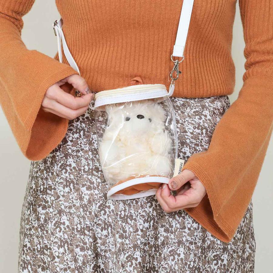 推し活 ぬいぐるみクリアバッグ オレンジ 53933×6個 セット販売