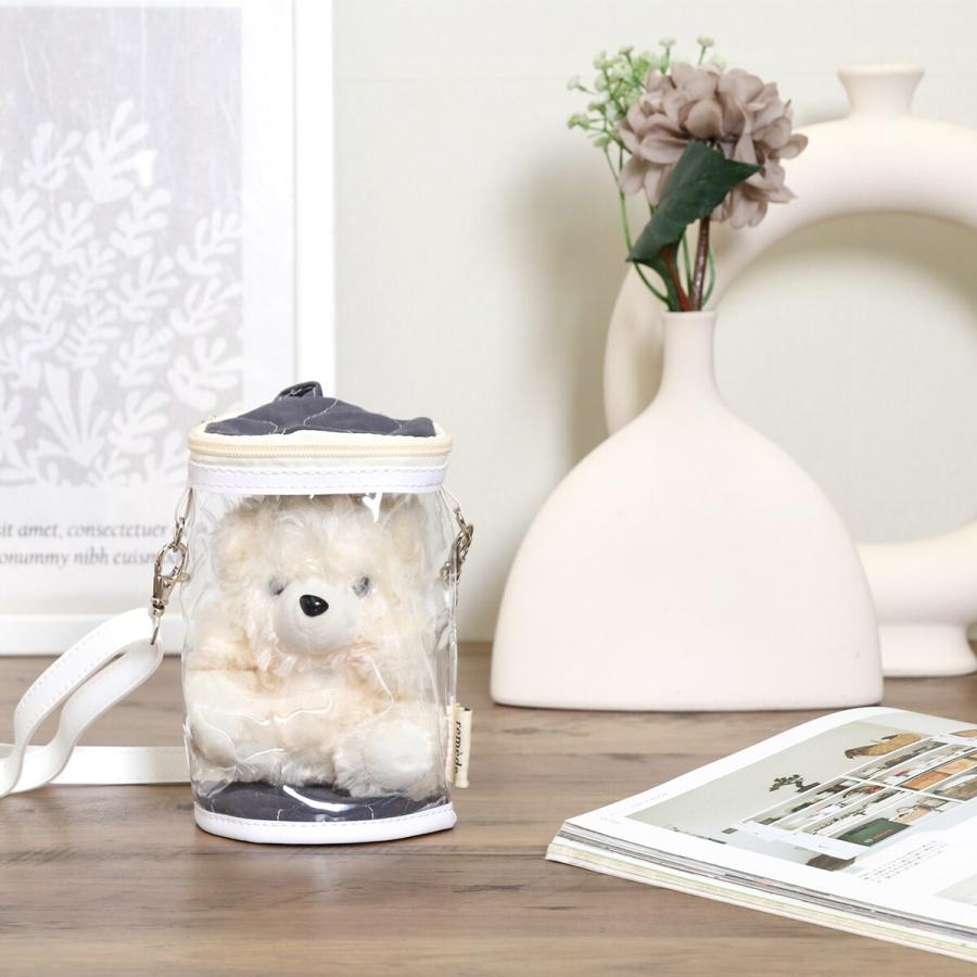 推し活 ぬいぐるみクリアバッグ グレー 53940×6個 セット販売