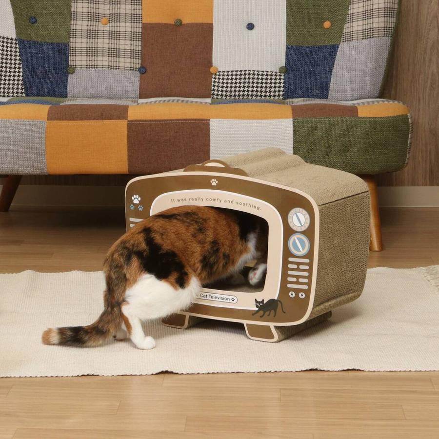 不二貿易 猫の爪とぎ テレビ 54223/MU ×2個 セット販売 「メーカー直送