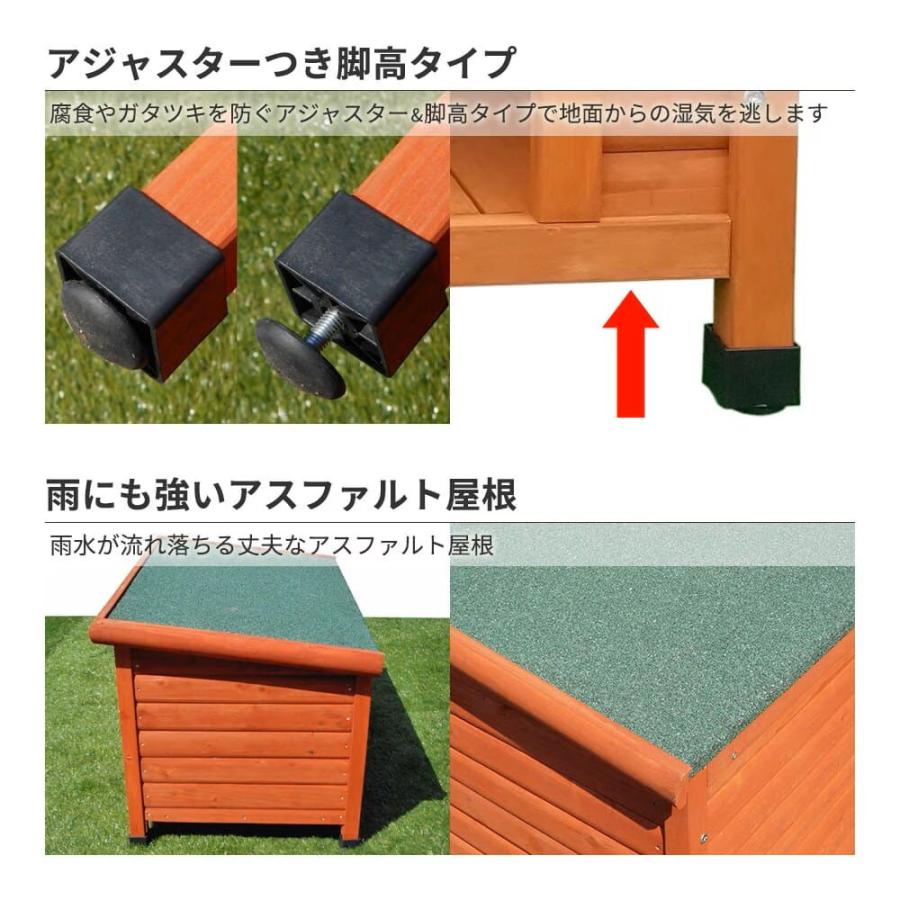 犬小屋 片屋根木製犬舎 Sサイズ 屋外 小型犬 DHW1018-S アークランズ
