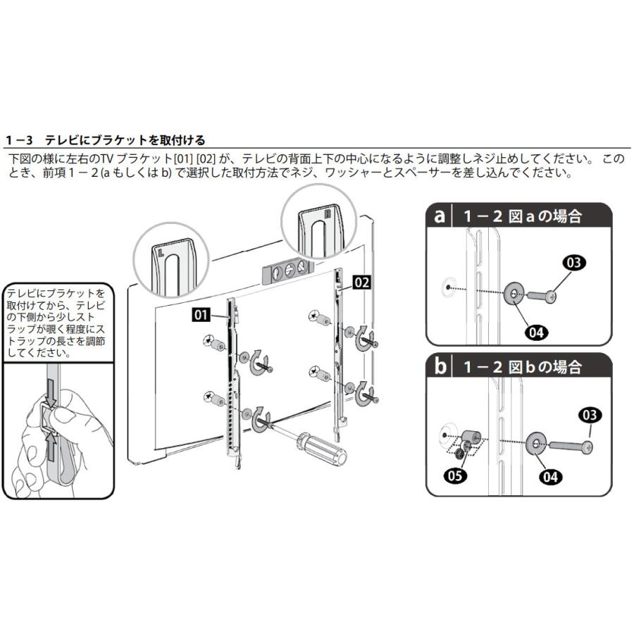 SANUS サナス TV壁掛け金具 中型フラット 適応テレビ32〜55V型 F32C-B2