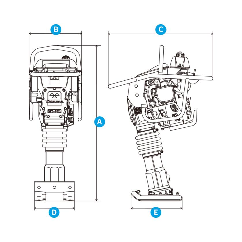 三笠 ランマー MT－55 タンピングランマー | MT-55H | 三笠産業 | 小型建設機械 | Mikasa